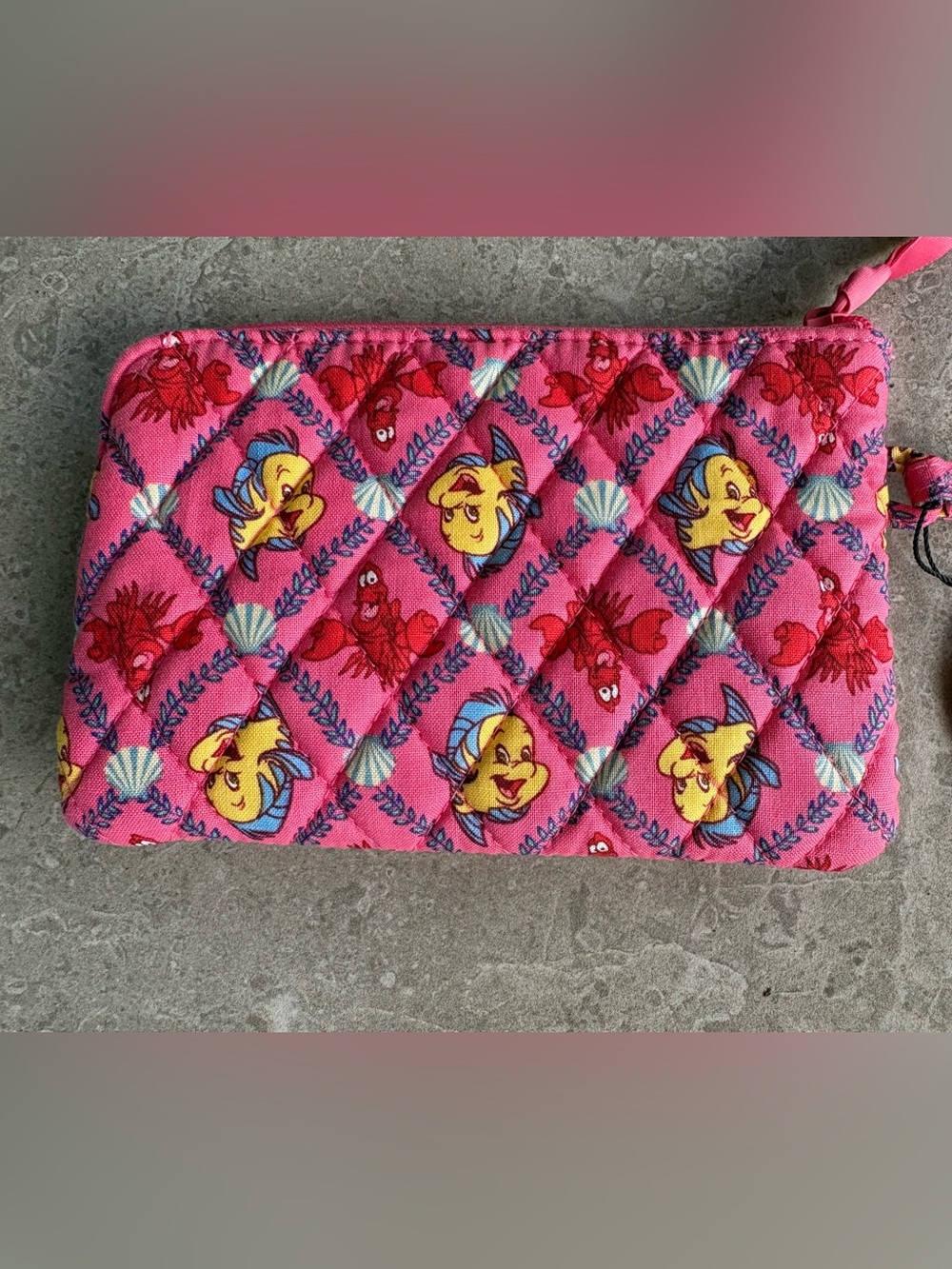 Vera Bradley Disney Ariel’s Pink Lagoon Ditsy Wristlet